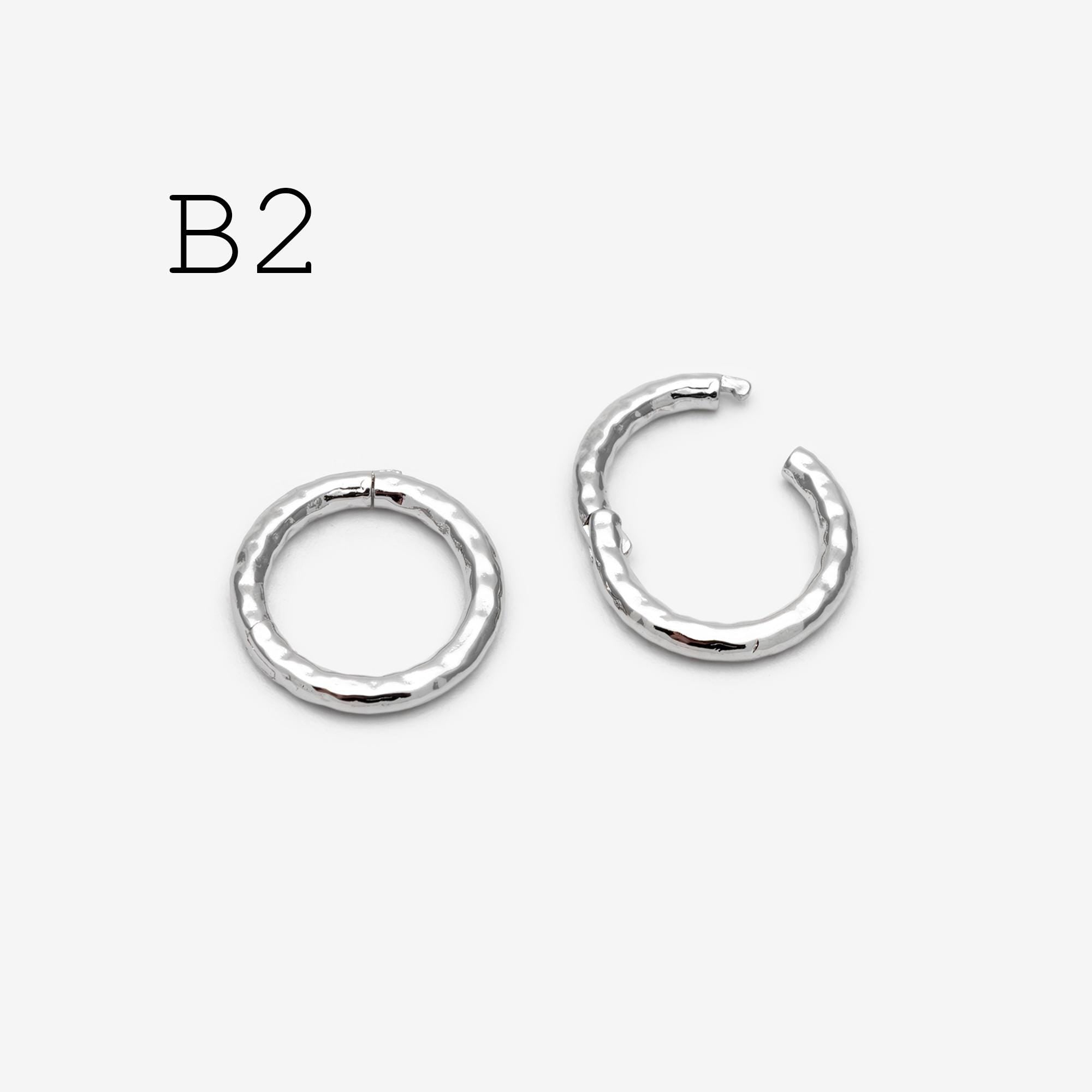 4pcs Gold/ Silver Circle Clasp, Round Hammered Clasp for DIY Jewelry Making Supply (GB-4778)